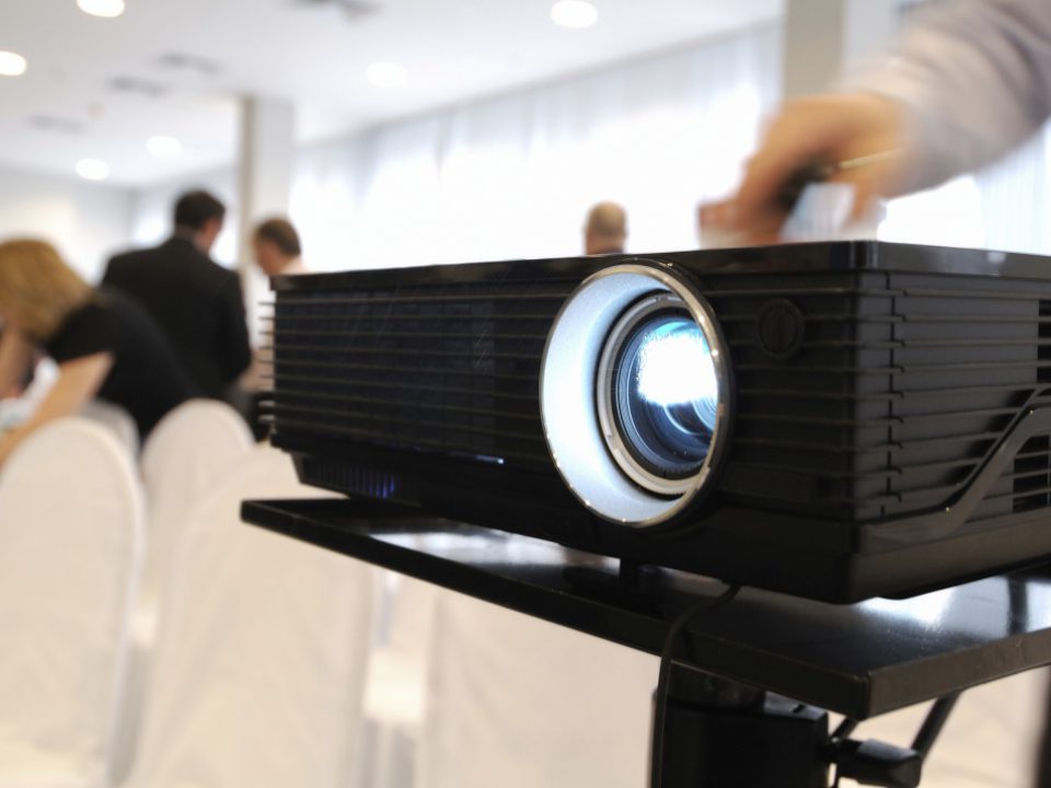 presentation with projector